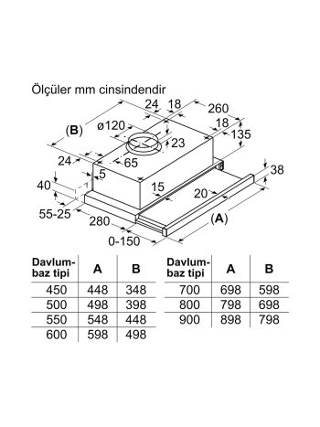 SIEMENS LI63TCA21T iQ100 Teleskopik Aspiratör - Görsel 2