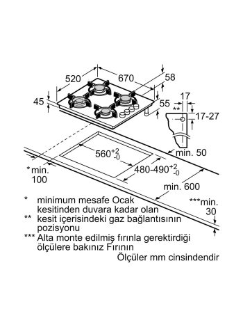 SIEMENS EO7C8PO12O iQ100 Gazlı Ocak - Görsel 4
