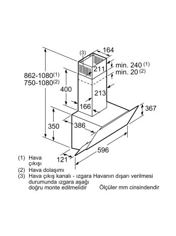 SIEMENS LC65KA670T iQ300 Duvar Tipi Davlumbaz - Görsel 3