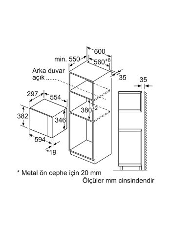 SIEMENS BF520LMR0 iQ300 Ankastre Mikrodalga - Görsel 5