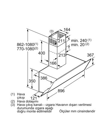 SIEMENS LC95KA670T iQ300 Duvar Tipi Davlumbaz - Görsel 3