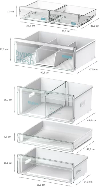 KG76PAWC0N iQ700 Alttan Donduruculu Buzdolabı 186 x 75 cm Beyaz, Total noFrost - Görsel 9