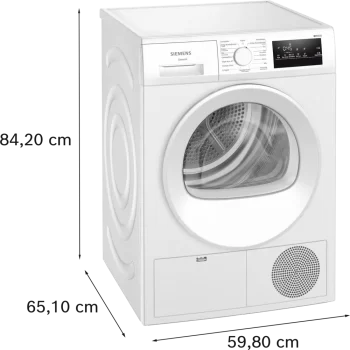 WT00H201TR iQ300 Isı Pompalı Kurutma Makinesi 8 kg Beyaz - Görsel 7