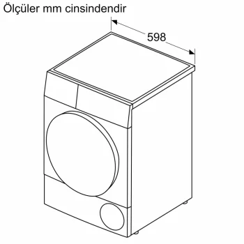 WQ42A201TR iQ300 Isı Pompalı Kurutma Makinesi 9 kg Beyaz - Görsel 13